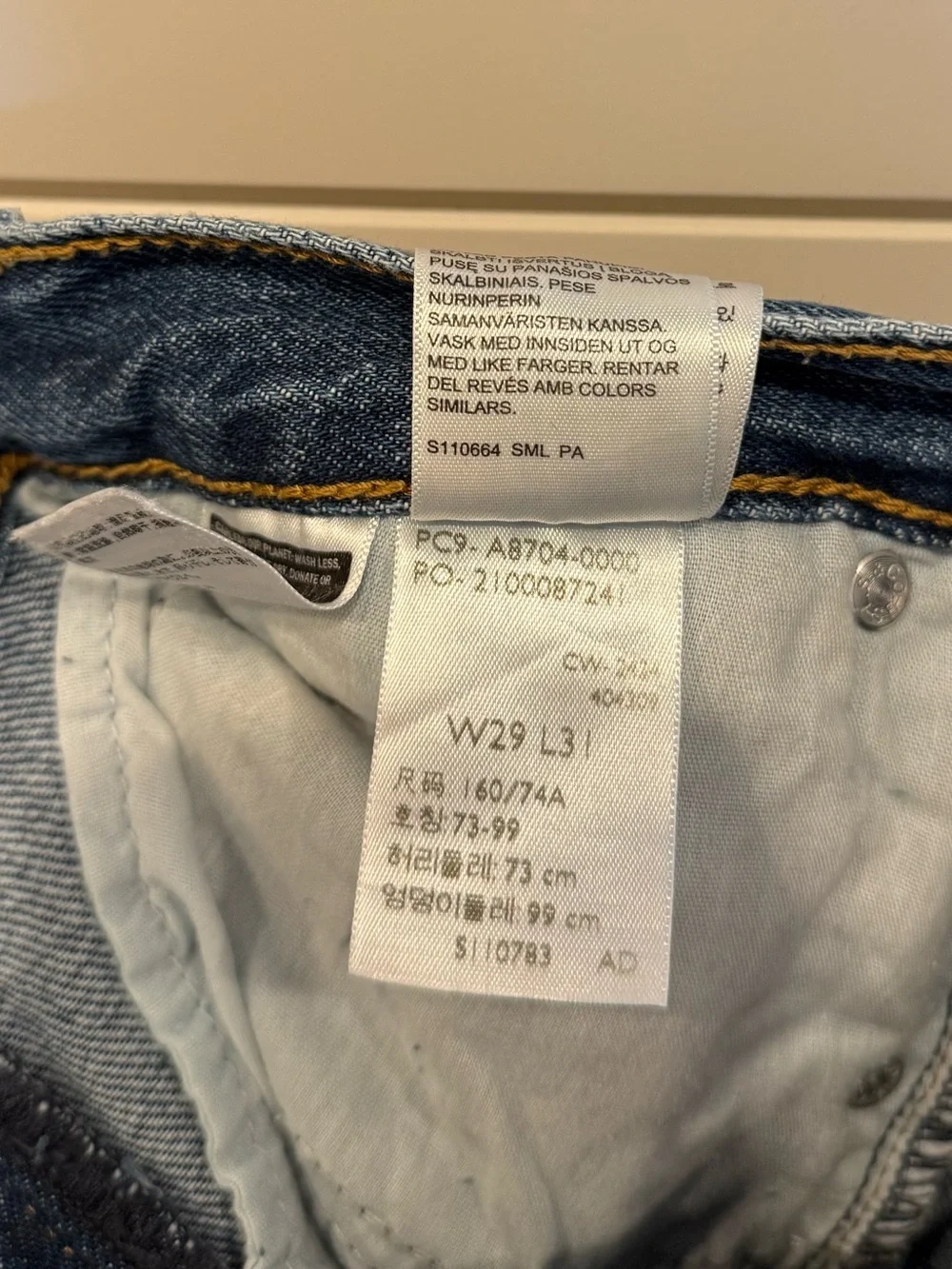 Levis 94 Baggy Seemed Jeans 29 - Picture 11 of 12
